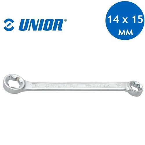 Ключ накидной UNIOR плоский с отогнутыми головками 14*15 182В 612021
