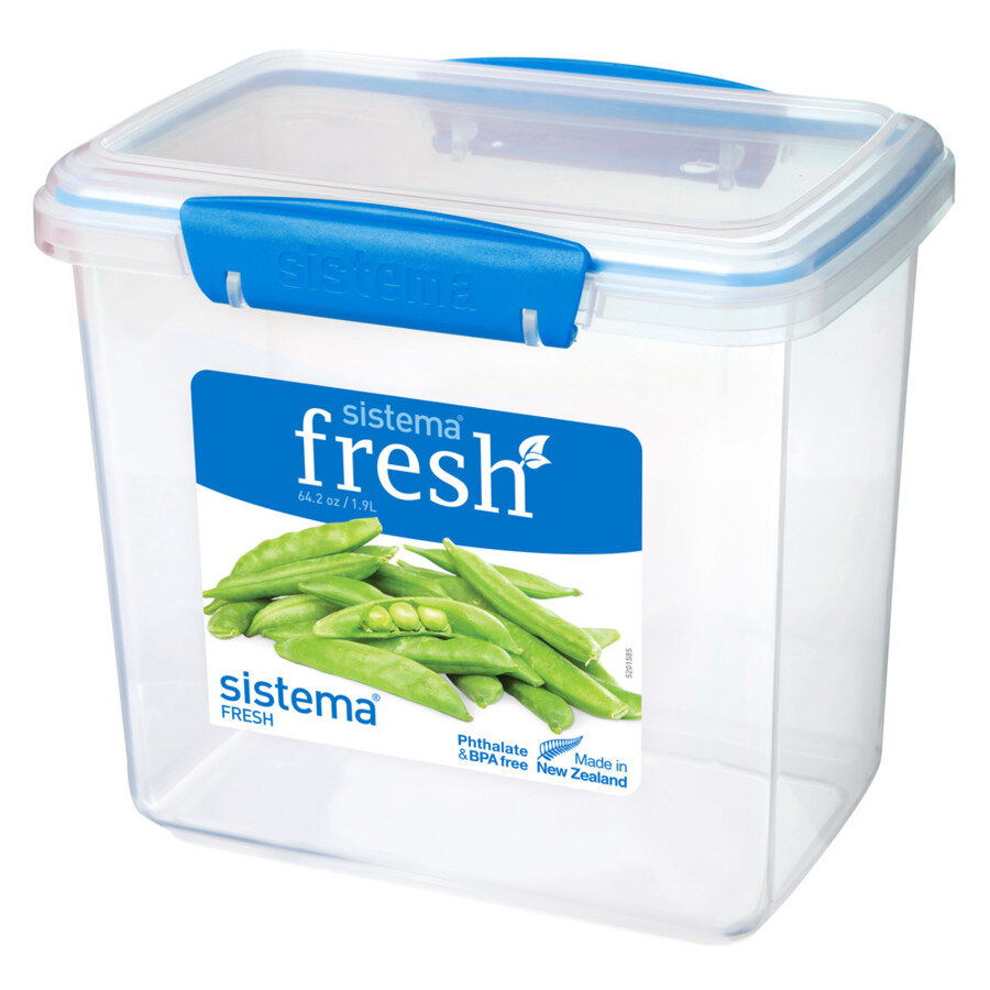 Контейнер пищевой прямоугольный высокий Sistema Fresh 19 л синий пластик