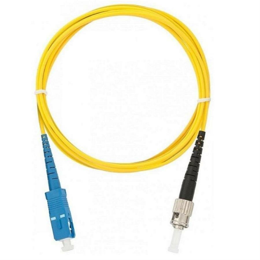 Патч-корд оптический (optic patch cord) ST/UPC-SC/UPC SM 9/125 одномодовый (singlemode, sm) 1 метр
