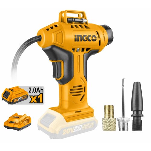 Аккумуляторный автомобильный компрессор INGCO CACLI20011 20 В 1x2 Ач 5400₽