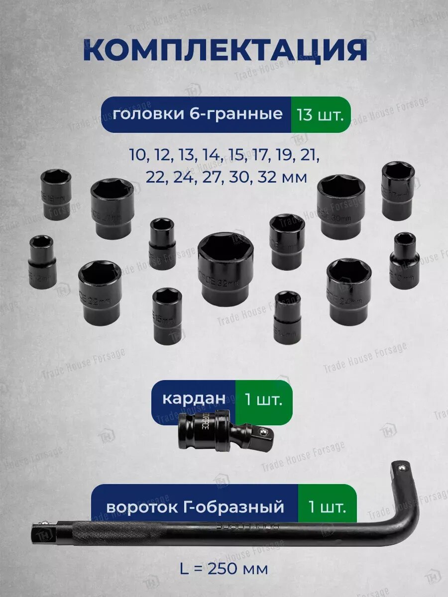Набор инструментов для автомобиля 15 предметов — фото 1