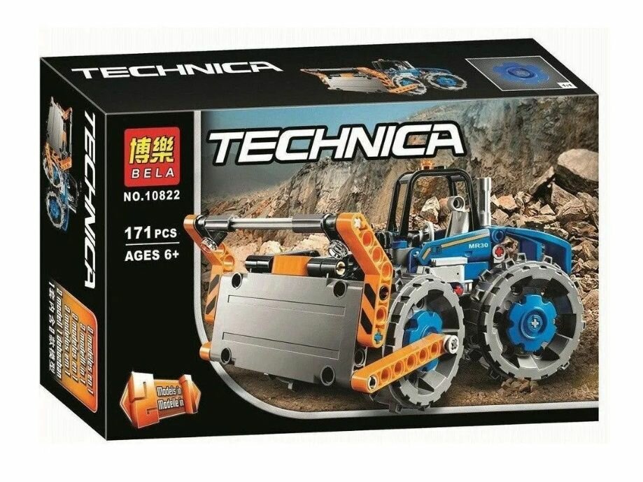 Конструктор BELA классическая. Серия Technicа "Бульдозер" (171 деталь) 10822