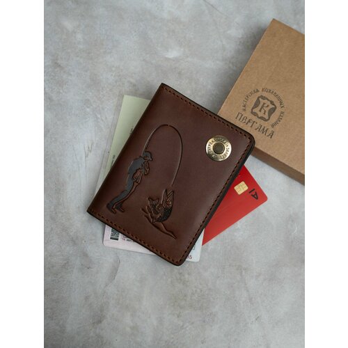 Обложка для автодокументов Пергама коричневый 2000₽