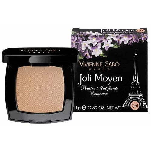 Пудра Vivienne Sabo Компактная Матирующая Mattifying Pressed Joli Moye тон 04 425₽