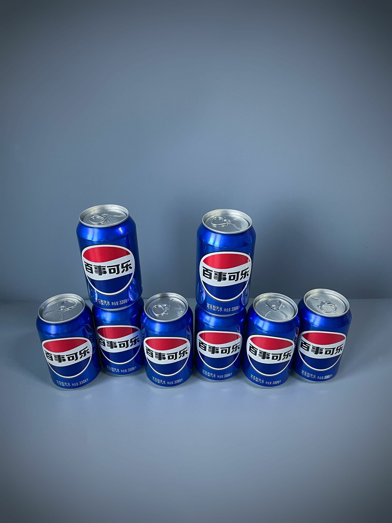 Газированный напиток пепси (Pepsi Cola) 8 банок, 330 мл, Китай — фото 1