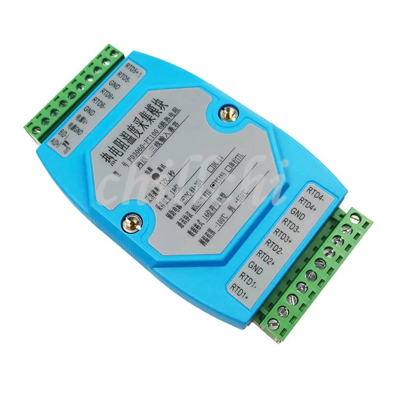 TONIFISHI 6-полосный модуль сбора данных PT100/PT1000/CU/NI MODBUS RTU, PT100