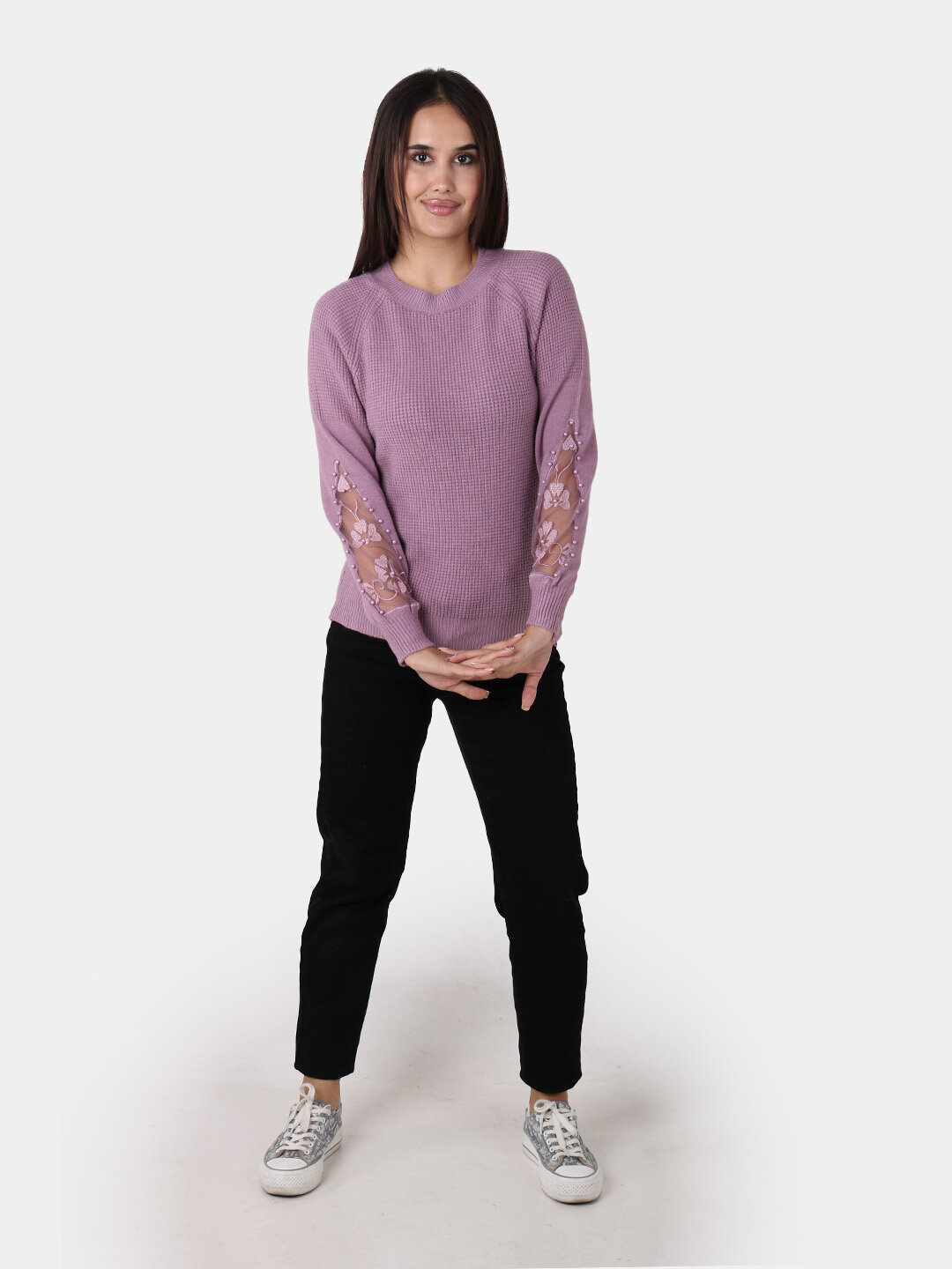 Свитер размер One Size, , сиреневый — фото 1