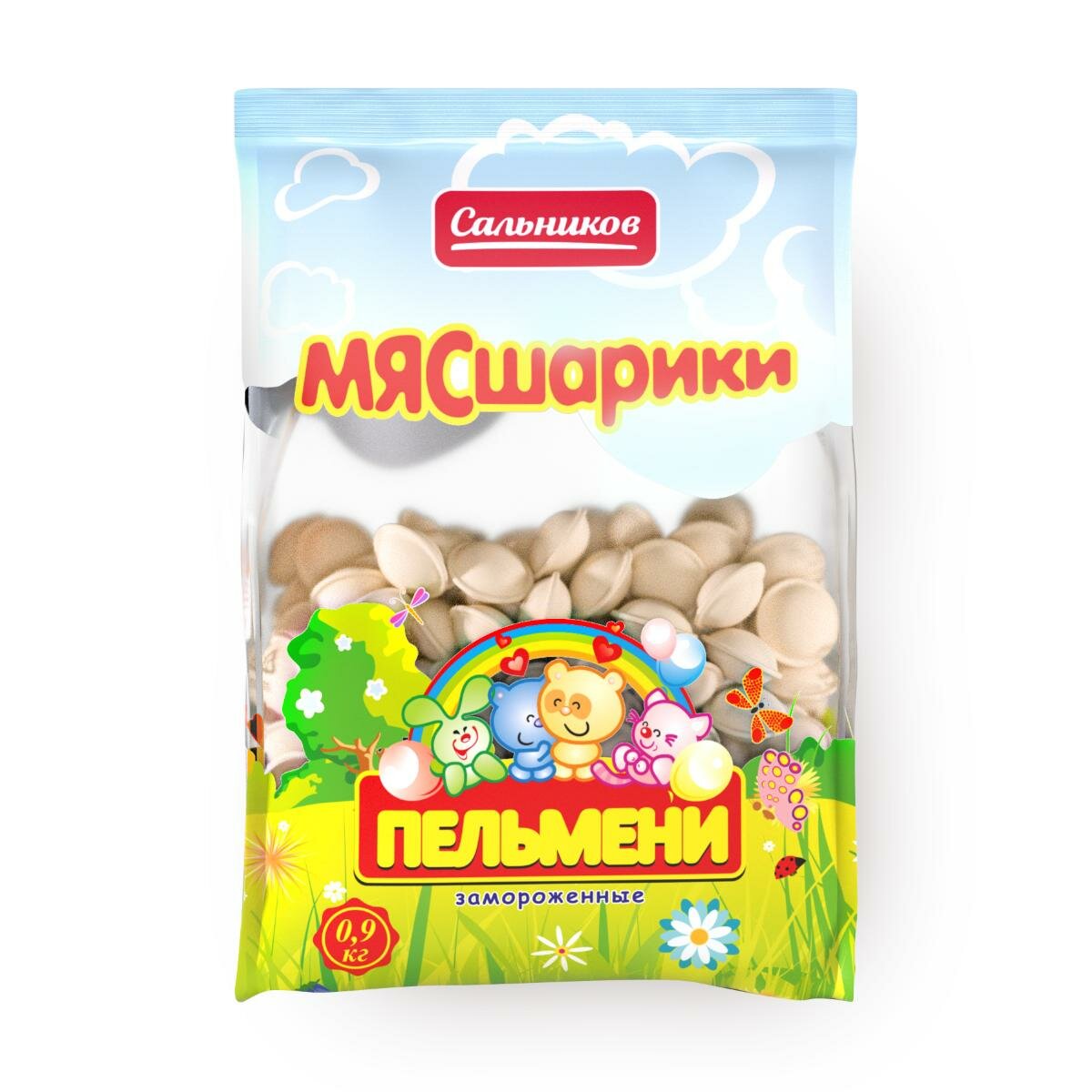 Пельмени Мясшарики Сальников, без пальмового масла и сахара, 900 г