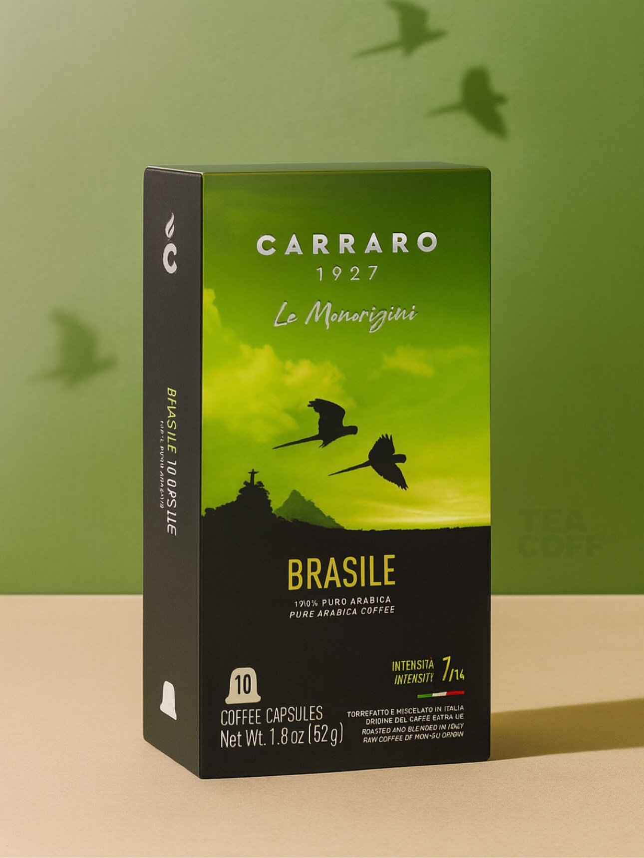 Кофе в капсулах "Carraro Brasile", Nespresso, средняя обжарка,