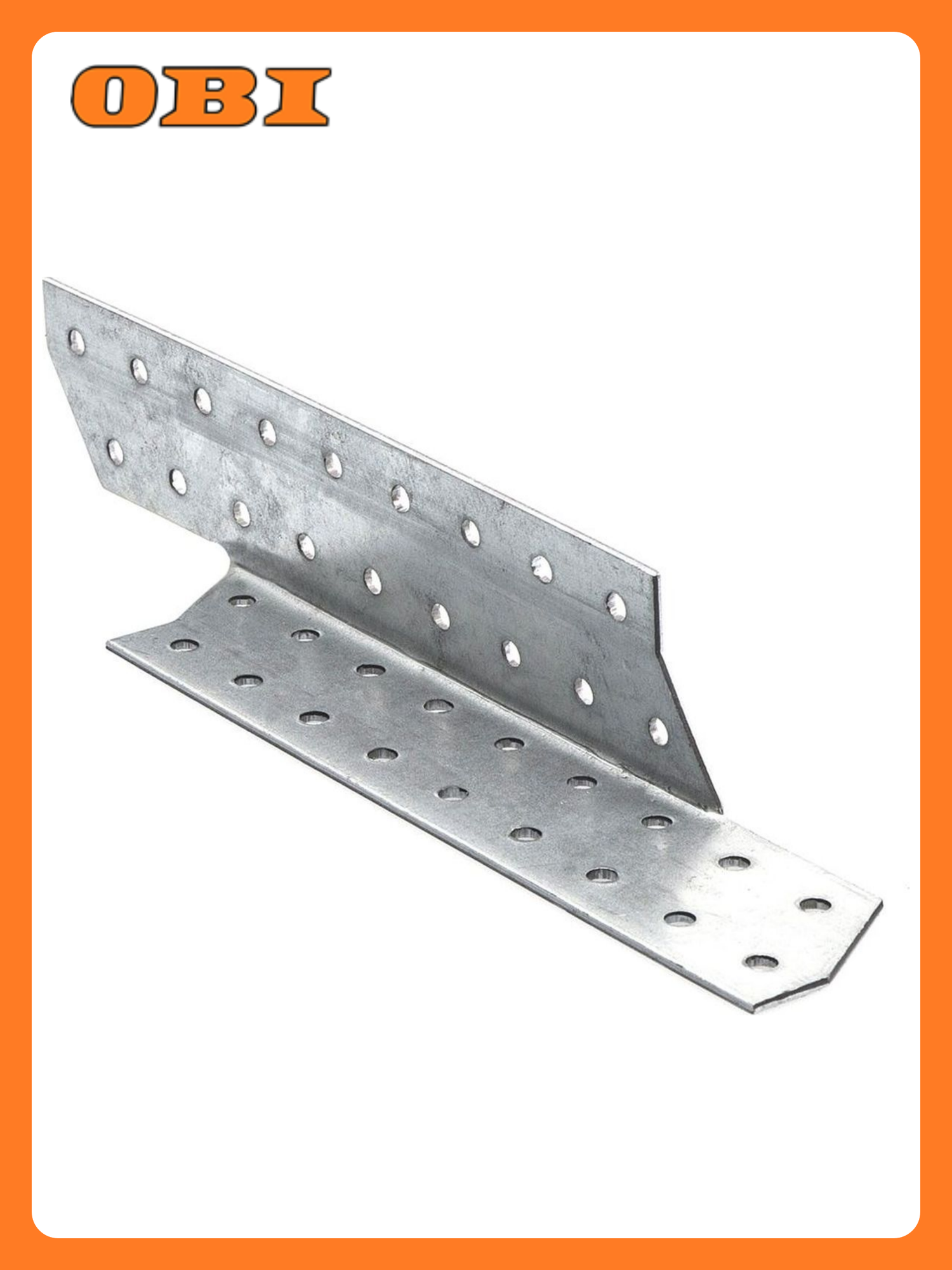 Держатель балки Стройбат левый белый нержавеющая сталь 32x32x250x20 мм