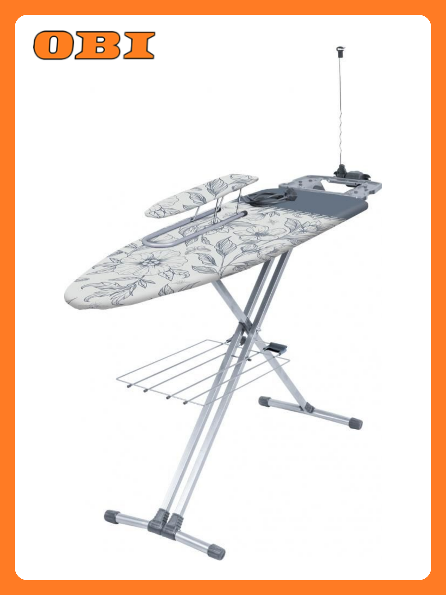 Гладильная доска Nika НТ9/1 металл 122x40x90 см с электросоединителем с подставкой под утюг