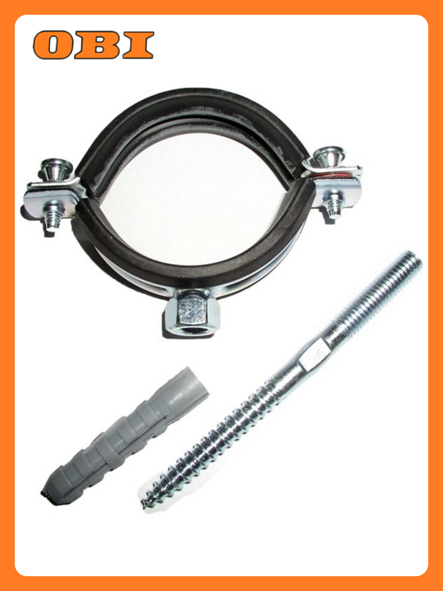 Хомут оцинкованный MPF с резин. уплотн. 2