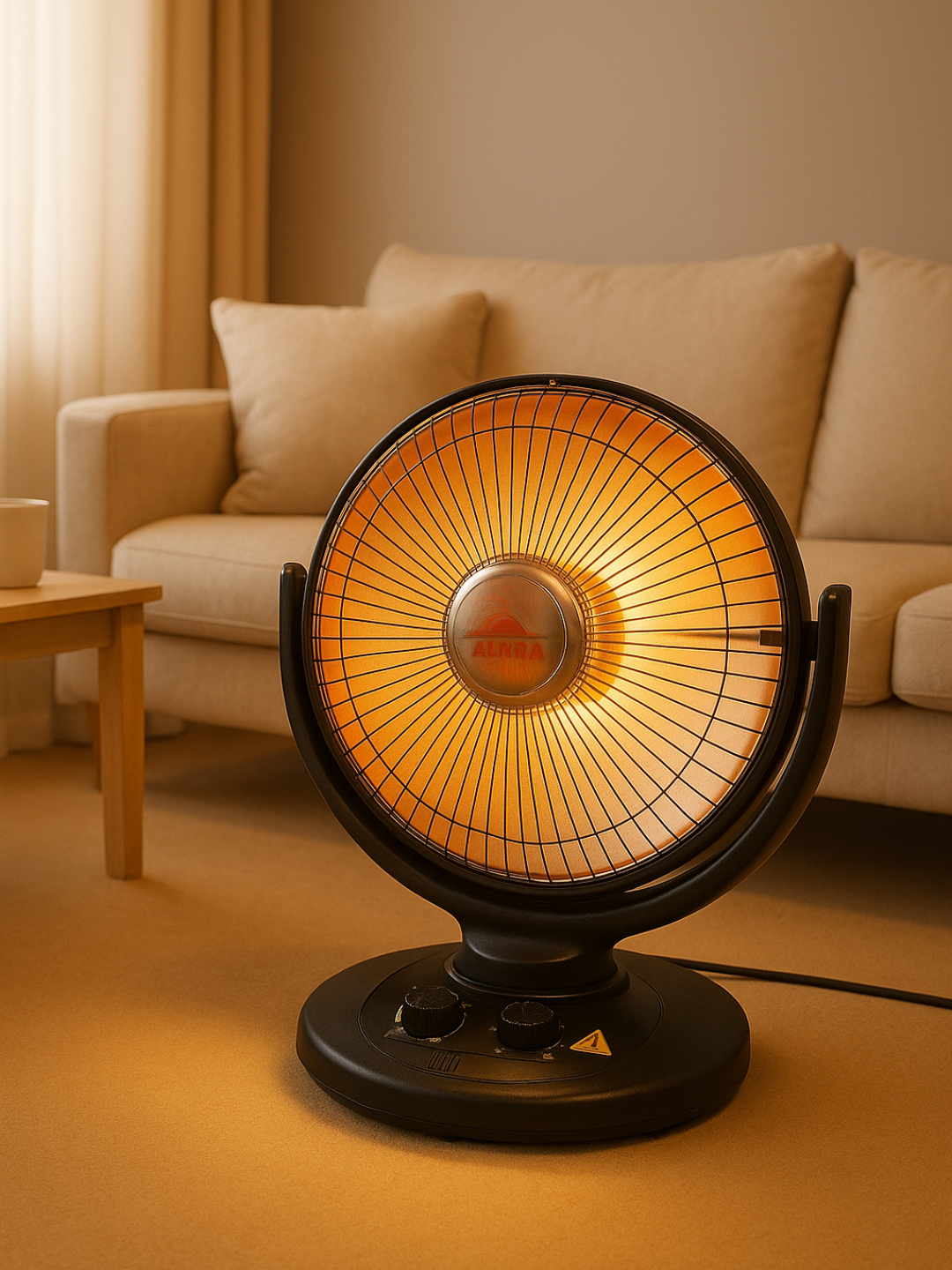 Электрический обогреватель «Солнце» — 1000 Вт, 2 уровня нагрева, до 25 м², защита от перегрева