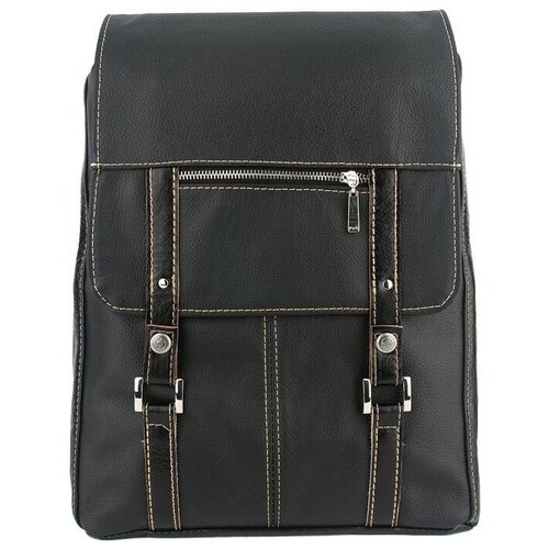 фото Кожаный рюкзак мужской sofitone rm 004 d4-d5 черный-черный лак