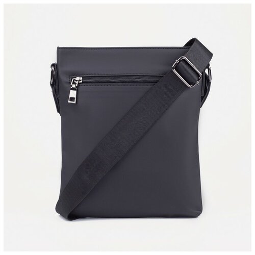 фото Сумка, отдел на молнии, 2 наружных кармана, водонепроницаемая, цвет чёрный нет бренда