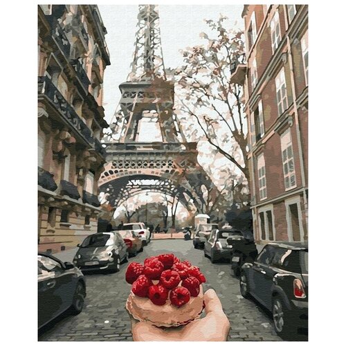 Картина по номерам Малиновый завтрак в Париже, 40x50 см