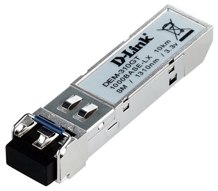 Трансивер D-Link DEM-310GT/DD, 1-port mini-GBIC LX Single-mode Fiber Transceiver (up to 10km, support 3.3V power), DDM support