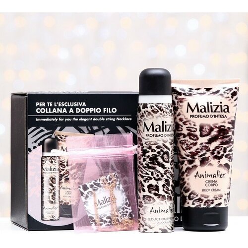 MALIZIA Набор MALIZIA: парфюмированный крем для тела,150 мл+парфюмированный дезодорант,150 мл