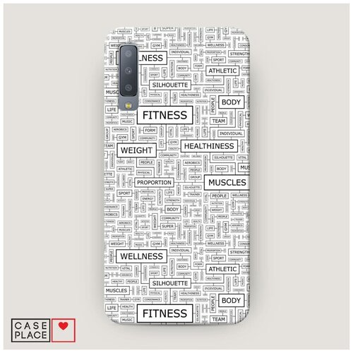 фото Чехол пластиковый samsung galaxy a7 2018 спортивные таблички case place