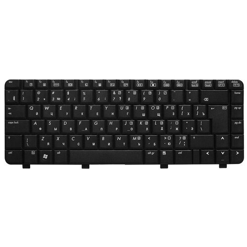 Клавиатура для ноутбука HP Pavilion DV2000 V3000 Series Г-образный Enter Черная без рамки PN NSK-H520R 690₽