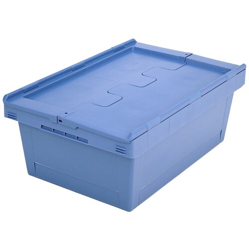 Ящик с крышкой для хранения BITO 38 л / Контейнер для хранения / Пластиковый короб / Ящик для склада и доставки
