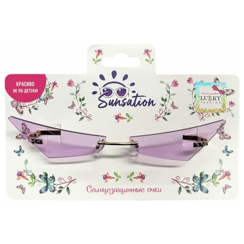 фото Lukky солнцезащитные очки , узкие,сиреневый