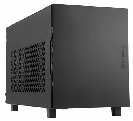 Корпус Silverstone SST-SG15B Mini-ITX корпус-куб с алюминиевой передней панелью black (811246)