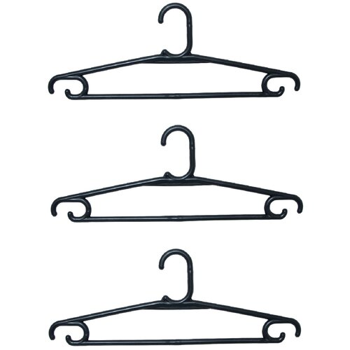 Вешалки Valexa набор (для детской одежды ВС-11 3шт 340мм х 8мм) черные
