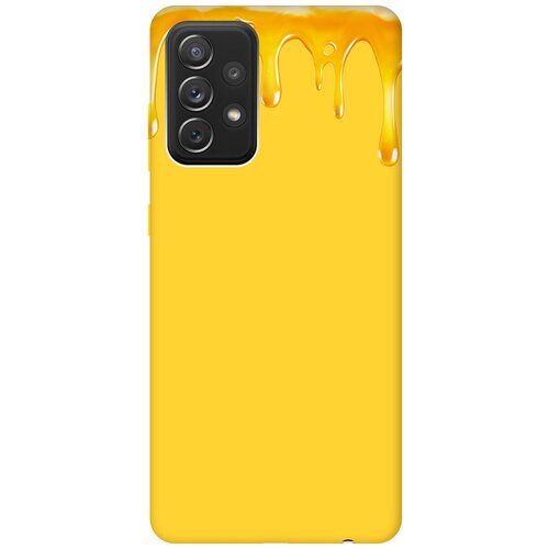 Силиконовый чехол на Samsung Galaxy A72, Самсунг А72 Silky Touch Premium с принтом Honey желтый силиконовый чехол на samsung galaxy a72 самсунг а72 silky touch premium с принтом floral unicorn желтый