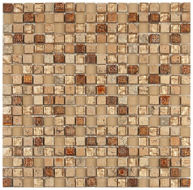 Мозаика (стекло керамика травертин) NS mosaic S-822 305x305 см 5 шт