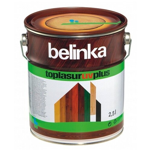 BELINKA (Белинка УВ Плюс) TOPLASUR Лазурное покрытие для защиты древесины UV PLUS, 2,5л belinka exterier email 0 75 л
