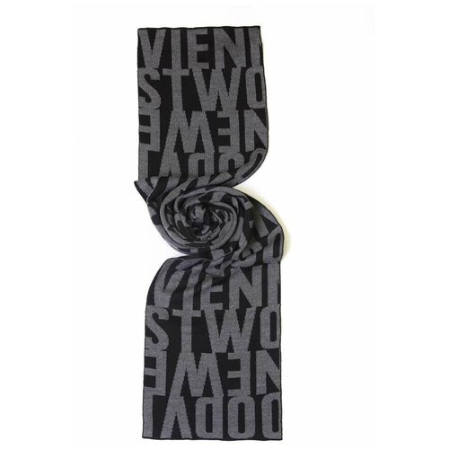 фото Черный шарф с серыми надписями вивьен вествуд 14248 vivienne westwood