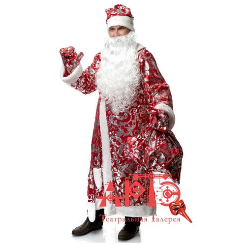 фото Костюм "дед мороз северный" (цв: красный-серебряный размер: 52) артэ