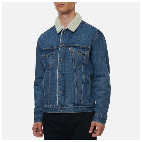 Куртка джинсовая LEVI`S TYPE 3 SHERPA TRUCKER 16365-0128 мужская, цвет синий, размер XL