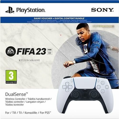 Комплект геймпад Sony DualSense + игра Fifa 23, белый, PS5