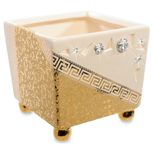 Ваза с кристаллами Сваровски Cubotondo Высота: 14,5 см Ahura