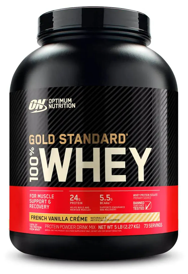 Сывороточный протеин OPTIMUM NUTRITION 100% Whey Gold Standard 2270 г, Французская ваниль крем