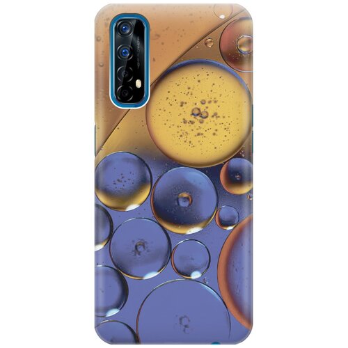 фото Силиконовый чехол на realme 7 / рилми 7 с принтом "сине-желтые пузырьки" gosso