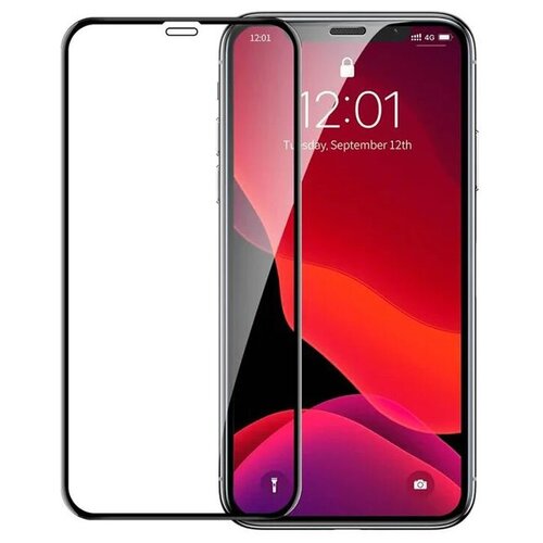 Защитное противоударное стекло Guardi 3D Premium Glass для iPhone XS Max / 11 Pro Max чёрное