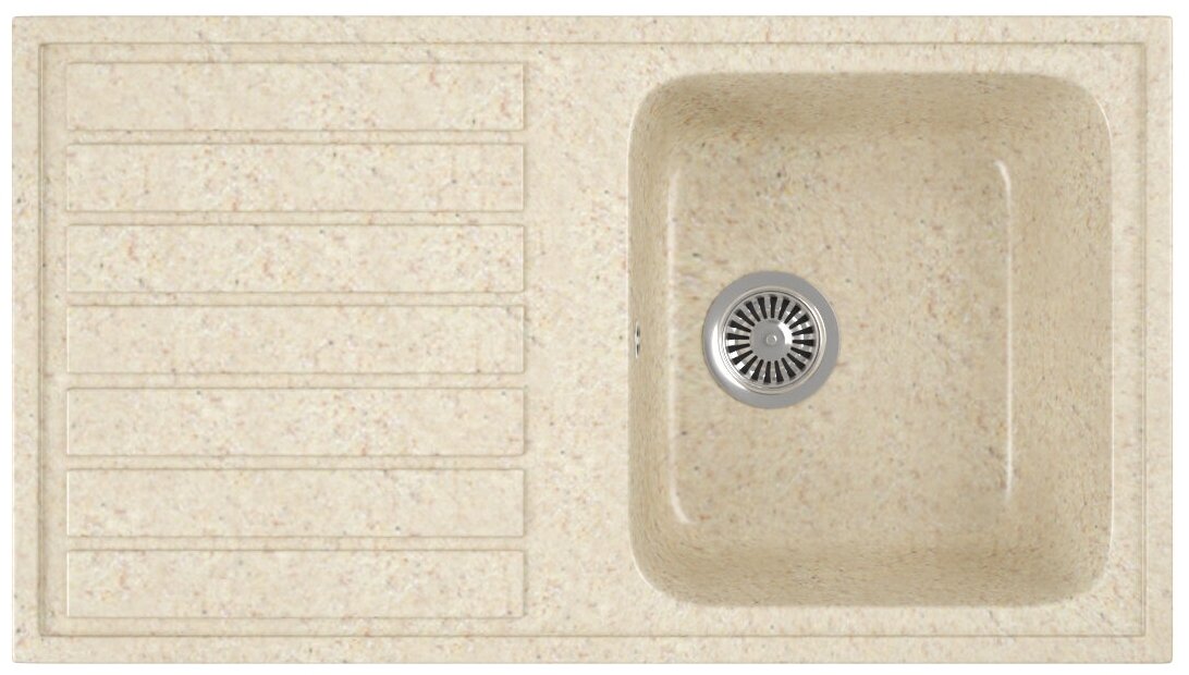 Кухонная мойка врезная GreenStone GRS-20-328 бежевый