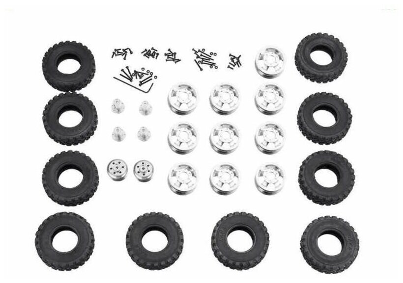 Комплект колес WPL 6WD, металллические диски, KIT