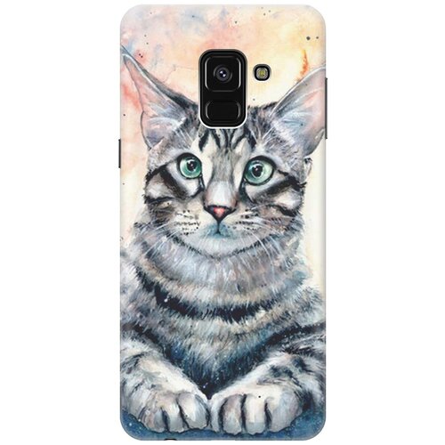 фото Re:paчехол - накладка artcolor для samsung galaxy a8+ (2018) с принтом "ушастый котик"