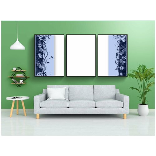 фото Набор модулных постеров для интерьера "рамка, граница, современное" 60x90 см. в тубусе, без рамки lotsprints