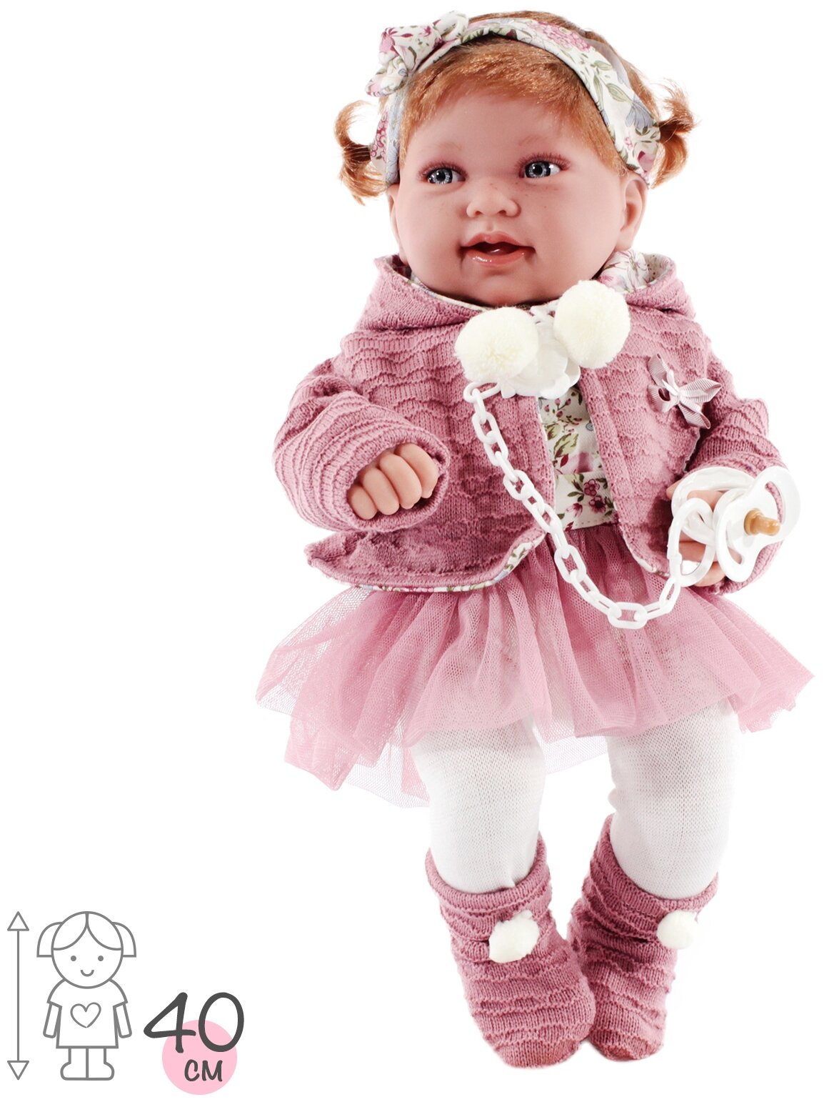 Antonio Juan 3370P Кукла Саманта в розовом, 40 см - фото №15