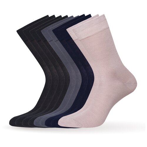 фото Мужские носки omsa, 10 пар, 10 уп., классические, размер 45-47, мультиколор