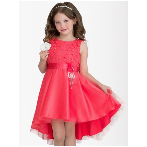 фото Платье alolika, нарядное, размер 122, красный, коралловый