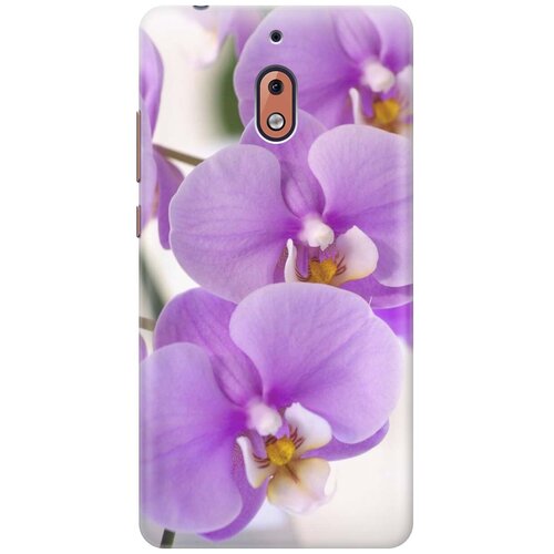 Ультратонкий силиконовый чехол-накладка для Nokia 2.1 с принтом Сиреневые орхидеи ультратонкий силиконовый чехол накладка для nokia 2 4 с принтом сиреневые орхидеи