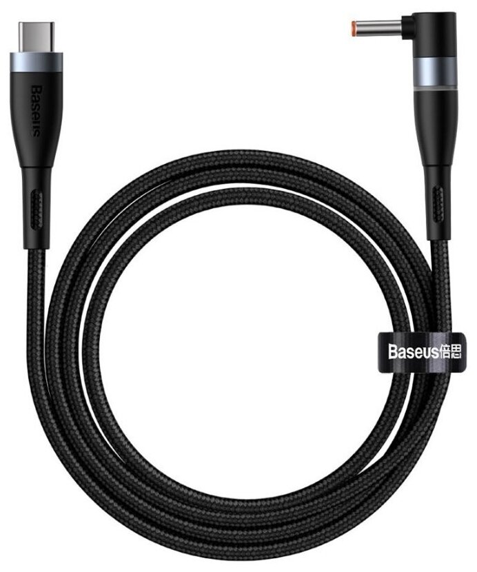 Кабель Baseus Zinc Magnetic Series Lenovo Laptop Charging Cable Type-C to DC Round Port (4.0x1.7mm) 100W 2m Black (CATXC-T01)