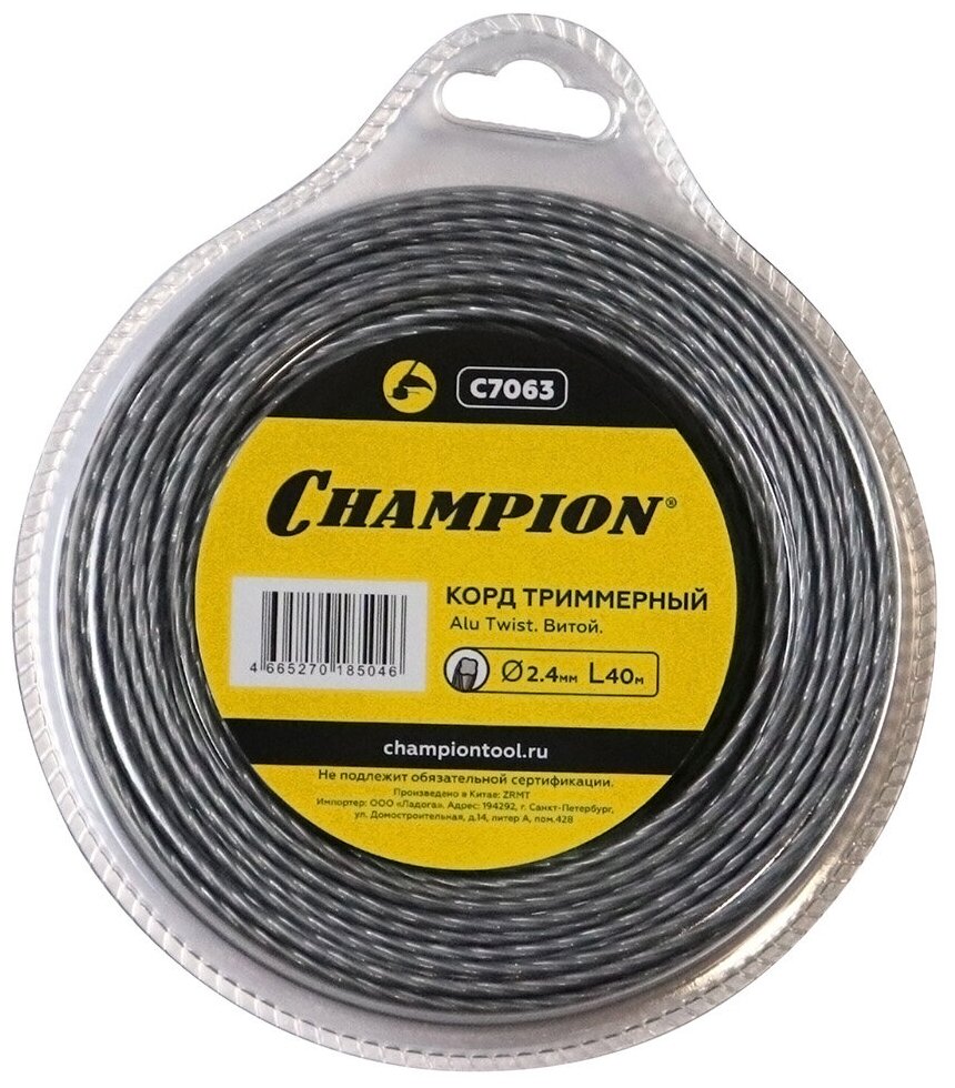фото Корд триммерный Champion Alu Twist 2.4мм*40м
