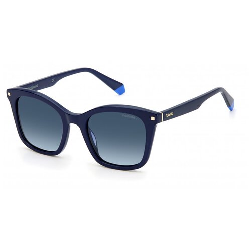 Солнцезащитные очки Polaroid, квадратные, для женщин, синий